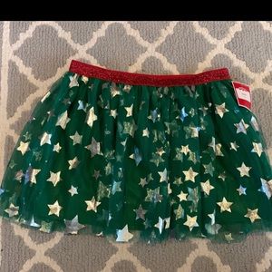 Girls xlarge Christmas tutu tulle skirt NWT